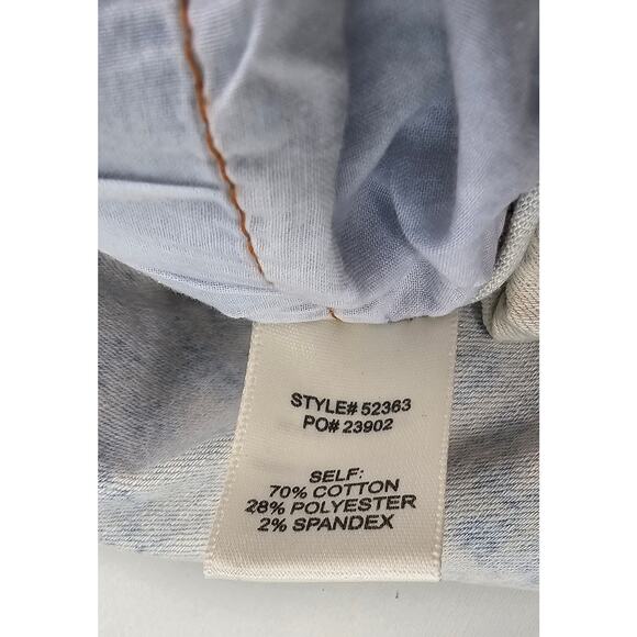 Skies are blue L pullover on elastic waist skirt midi denim button front skirt - Picture 7 of 9